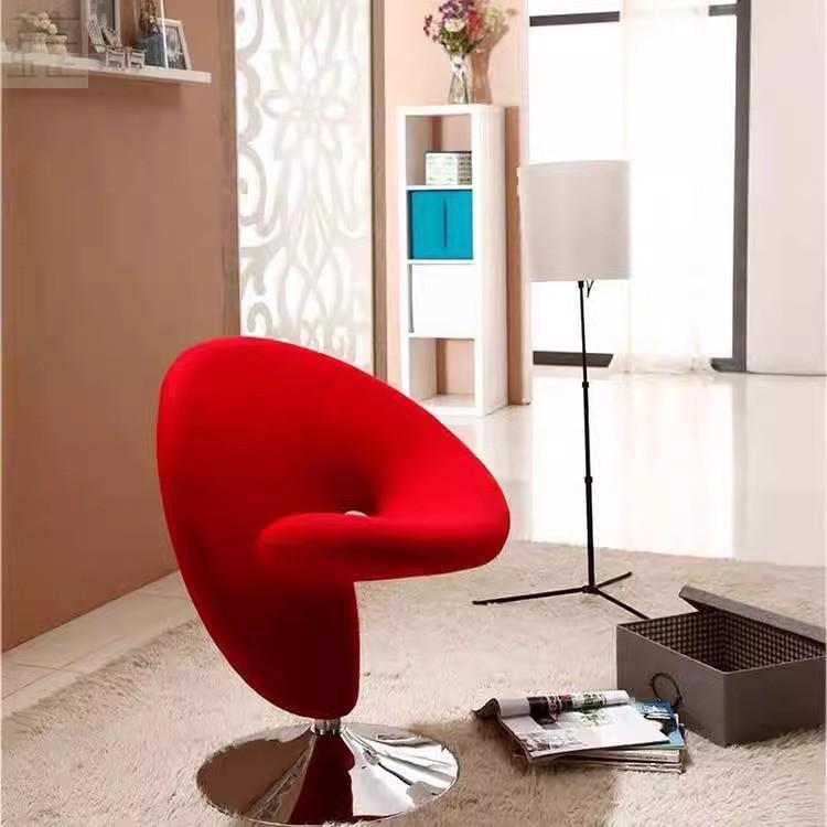 北欧设计师创意玻璃钢艺术问号椅洽谈椅异形卷曲时尚网红休闲餐椅