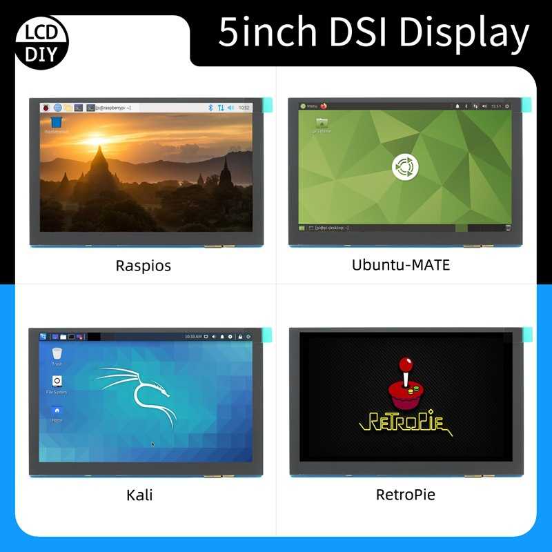 全新4.3寸5寸7寸 树莓派MIPI DSI显示屏触摸显示器Raspberry DSI