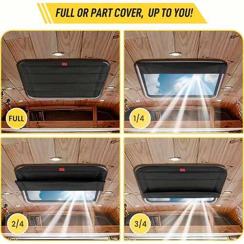 U 18639 RV magnetic foldable sun visor 房车磁性折叠遮阳挡