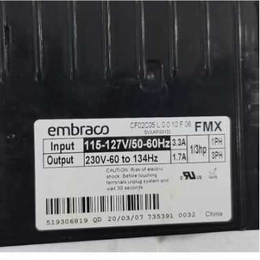 embraco压缩机控制板115-127V/50-60Hz冰箱EM VEM EG  VES变频板