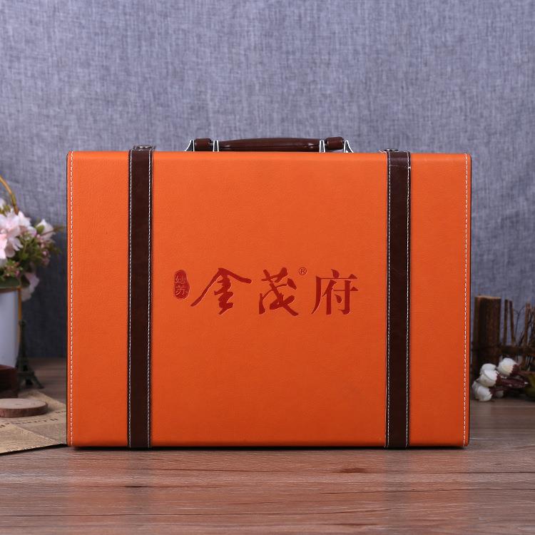 定制皮革房产交房箱钥匙盒楼盘交付箱彩色广告礼品盒时尚红酒箱