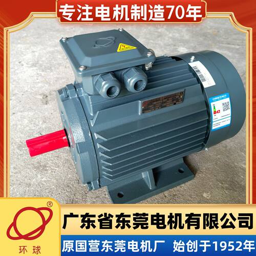 东莞环球牌东莞电机三相380V电动机YE3-112M-4-4KW380V立卧式B3B5