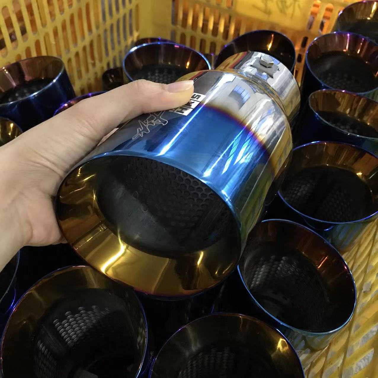 适用于新锐志翼神雨燕菱悦思域马自达汽车通用排气管尾喉改装烤蓝