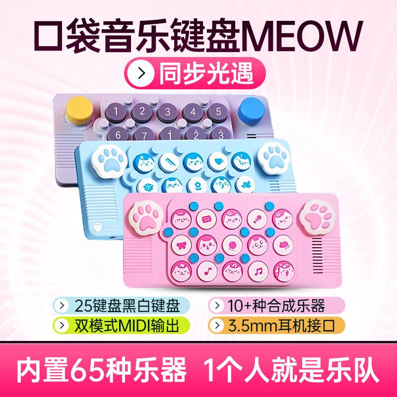 EASYPLPY口袋音乐键盘电子刚琴迷你可携式电子钢琴乐器学习机编曲