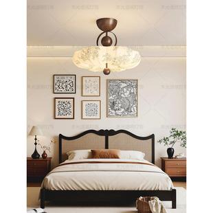 中世纪风格 艺术书房 布艺灯南阳中世纪花卧室灯吸顶灯法国覆古风格