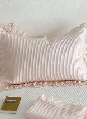 in小仙女粉红色天丝枕套对48*74夏季冷却枕套大枕芯衬垫套