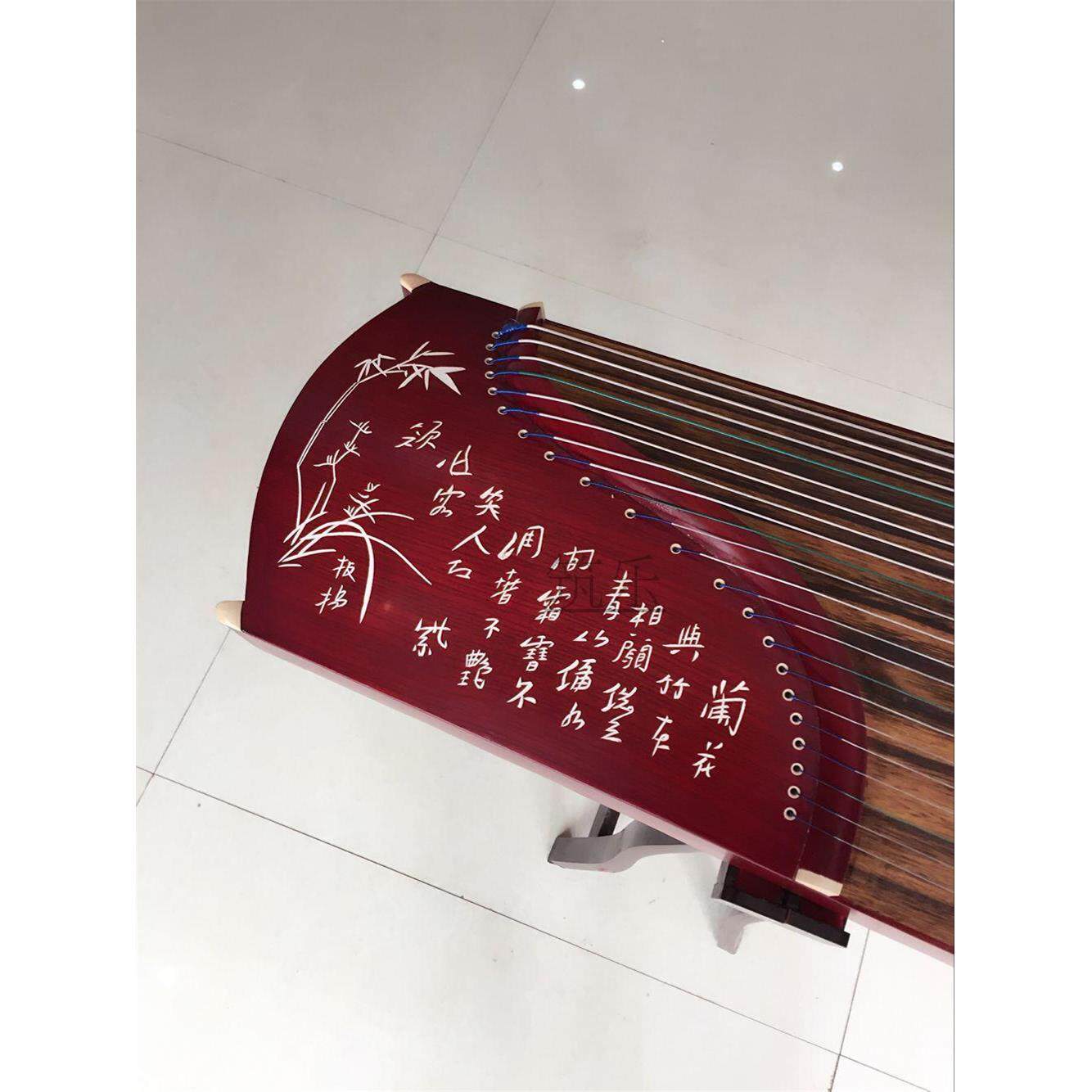 厂家直销可携式红木刻字125型清音雅韵小古筝 教学演奏筝 迷你筝
