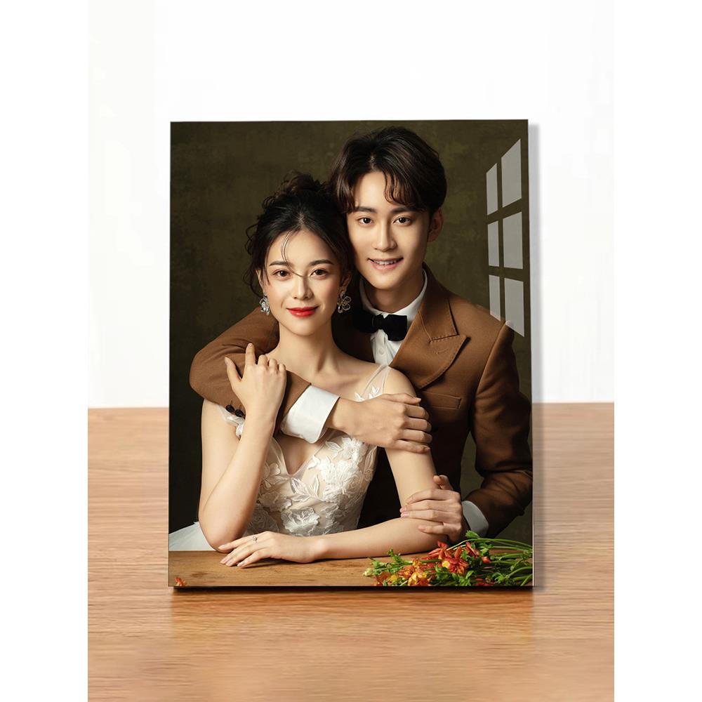 婚纱照相框摆台高级感照片定制结婚照全家福宝宝照创意多宫格桌摆