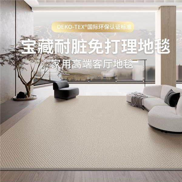 客厅地毯2025新款免洗可擦拭卧室床边防水防污易护理天津地垫,居家布艺,地毯,淘宝优惠券,粉丝福利购,淘宝优惠卷