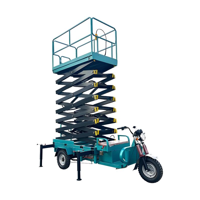 电动三轮升降平台高空作业移动车载剪叉式升降机小型液压登高车