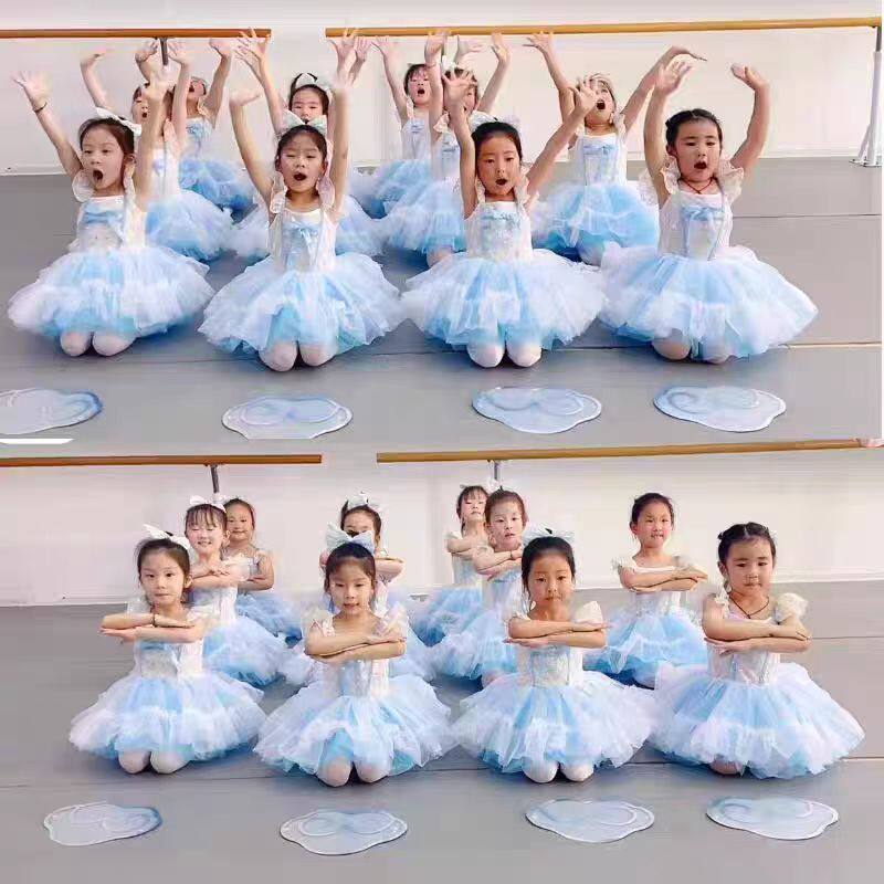 我有一个梦想儿童可爱蓬蓬裙幼儿女童舞蹈亮片云朵道具舞台演出服