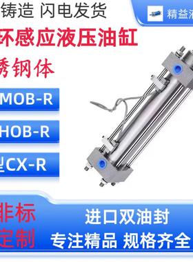 带磁环油缸不锈钢缸筒HOBR/MOBR/CXR定制感应磁性油缸32/40/50/63