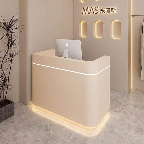 小型收银台柜台简约现代服装店接待台吧台烤漆美容院前台接待台