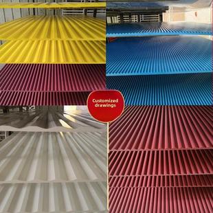 PVC波浪板造型装饰板波纹板弧形板半圆板密度板实木波浪纹格栅板