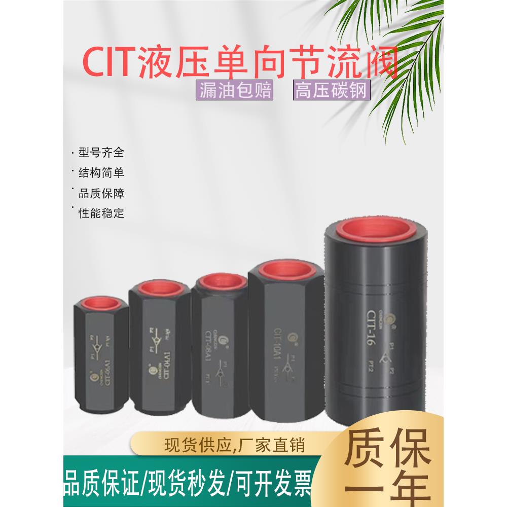 液压单向阀管式CIT-02/03/04/06/8/10高压油压直通阀逆止阀止回阀