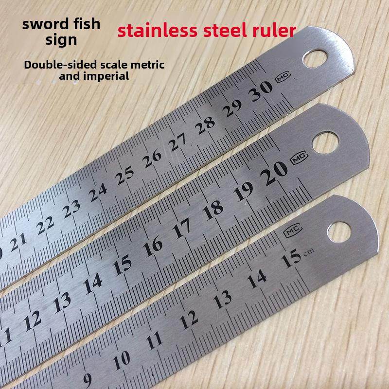 剑鱼牌加厚钢直尺钢板长尺不锈钢直尺15/20/30cm100cm测量尺铁尺,五金/工具,钢直尺,淘宝优惠券,粉丝福利购,淘宝优惠卷