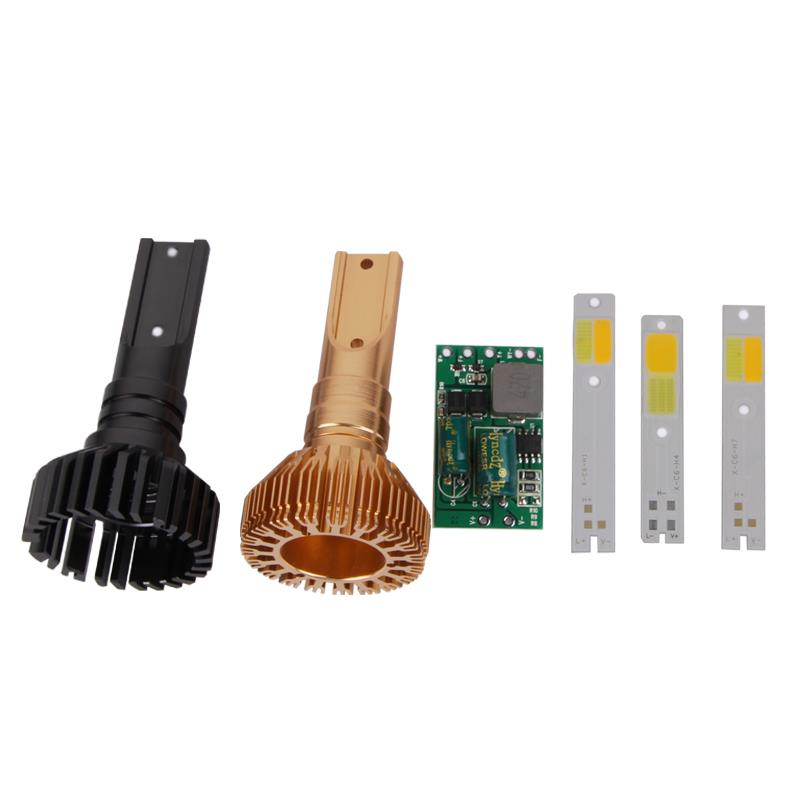 双色LED车灯灯珠板3570基板三色H7 H11 9005 H4共正电源负极切换