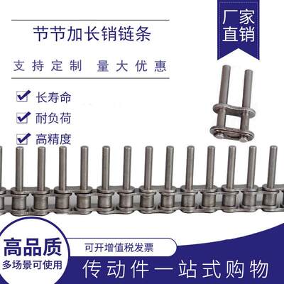 非标定制传动加长销输送长轴链条06C08B10A12A16A链扣接头4分1寸