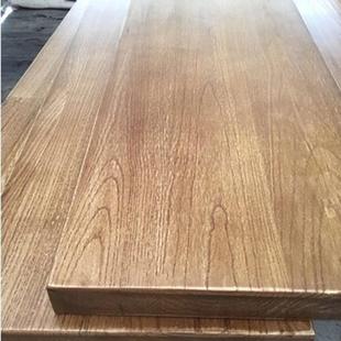 实木板松木原木榆木吧台办公桌白蜡木台面桌面书桌窗台置物架定制