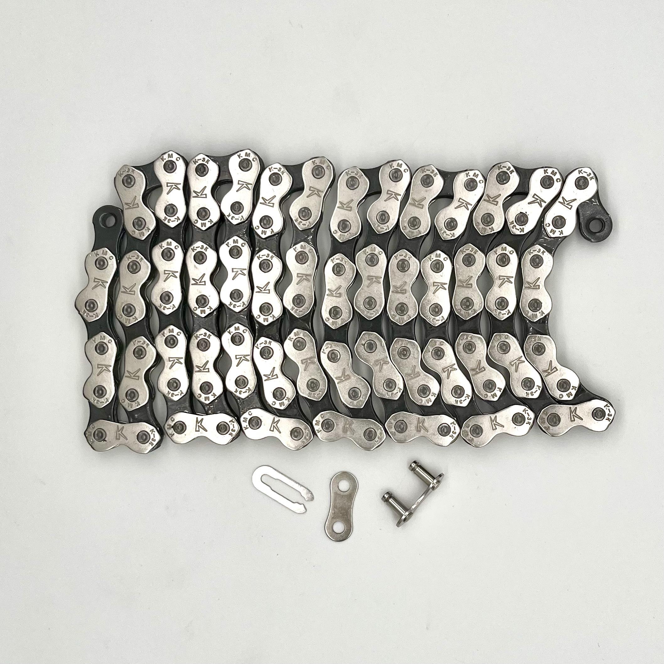 700Bike后街链条替换用高强度自行车链条内变速链条电镀银色车链