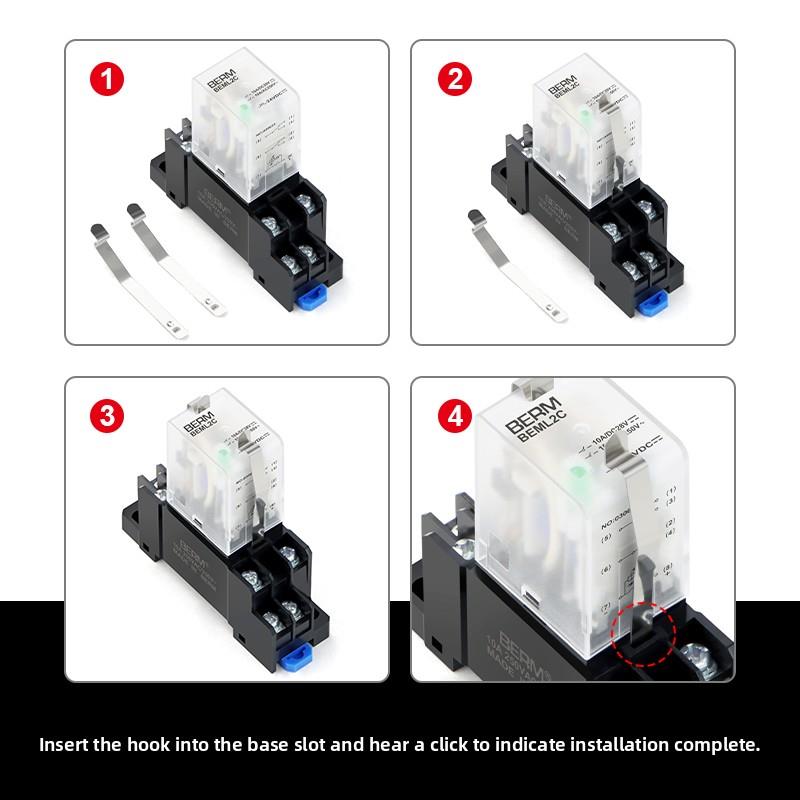 固定钩小型中间继电器底座Pyf08A Pyf14A Hh52P 54P防摔扣H3Y