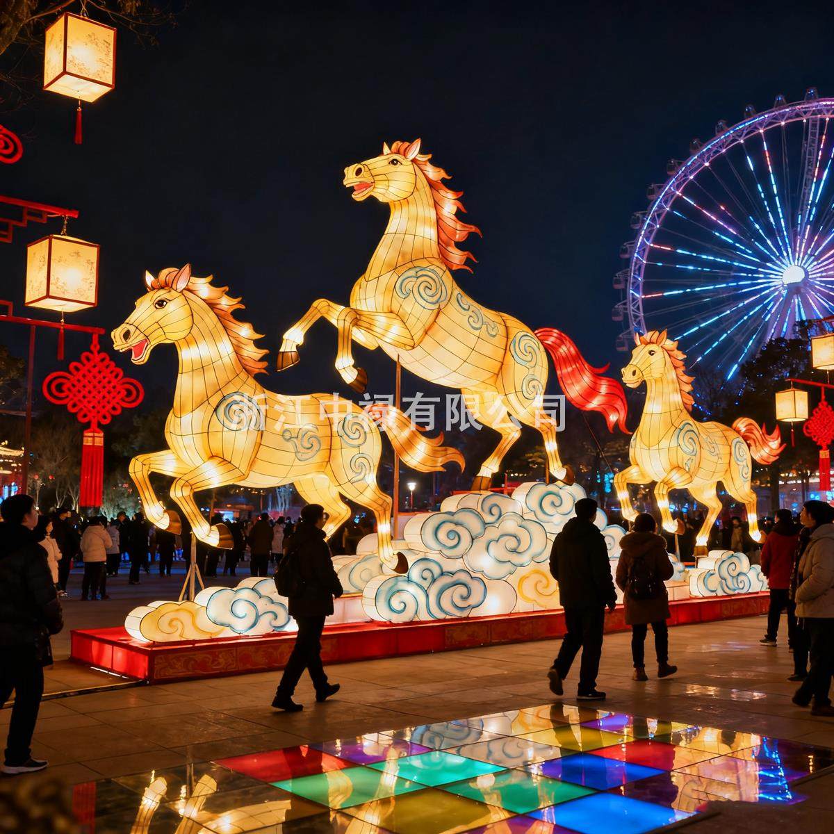 大型马年花灯彩灯户外灯会灯展春节元宵节花灯定制自贡花灯厂家,节庆用品/礼品,花灯,淘宝优惠券,粉丝福利购,淘宝优惠卷