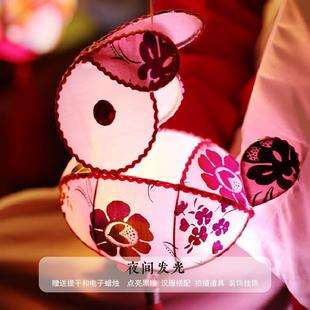 儿童手提小灯笼 中秋节成品兔子灯笼古风手工布艺花灯2024龙年新款
