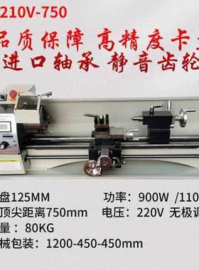 厂家直销WM210V-750微型车床台式金属车床工业极效率高家用小型