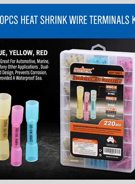 REF-19051 200PC热缩防水绝缘接线端子焊锡管系列组合端子
