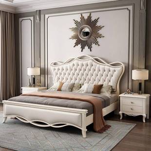 美k床e美式 实木床1.8米双人床现简约ykk1027软包代1.物5主卧美家