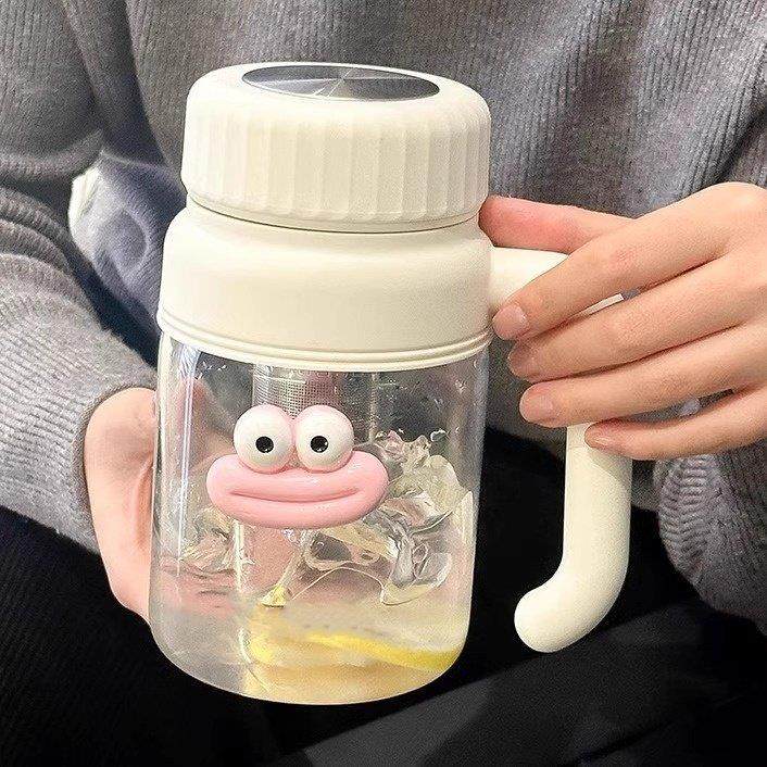 女生简易大容量办公用茶水杯高硼硅耐高温男水杯,餐饮具,玻璃杯,淘宝优惠券,粉丝福利购,淘宝优惠卷