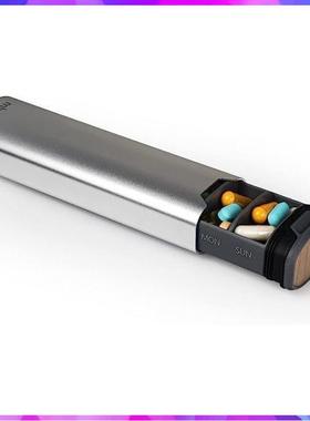 7-Day Pill Organizer便携式随身分药盒极简设计药盒