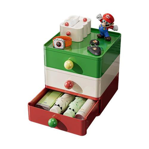 桌面收纳盒入户玄关门口放钥匙摆件抽屉式置物架客厅电视柜储物盒