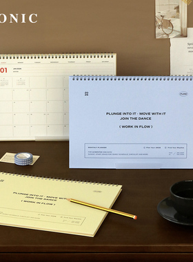 【2026年】韩国ICONIC FLOW台历型月记A4手帐日本管理笔记本桌面立式代办事项提醒线圈本商务文艺学生