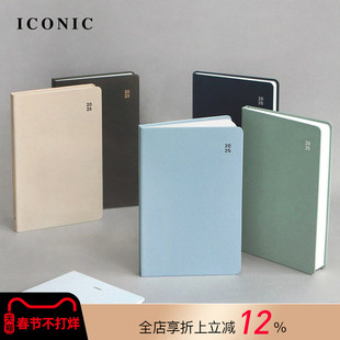 【3折特惠】2025年韩国ICONIC FLOW左式周计划A5变型手帐日程管理笔记本纯色封面工作簿学生商务文艺小清新