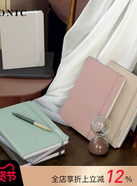 【3折特惠】2025年韩国ICONIC JOURNAL J周记型A5纯色合成皮封皮绑带手帐日程管理笔记本一周两页商务学生