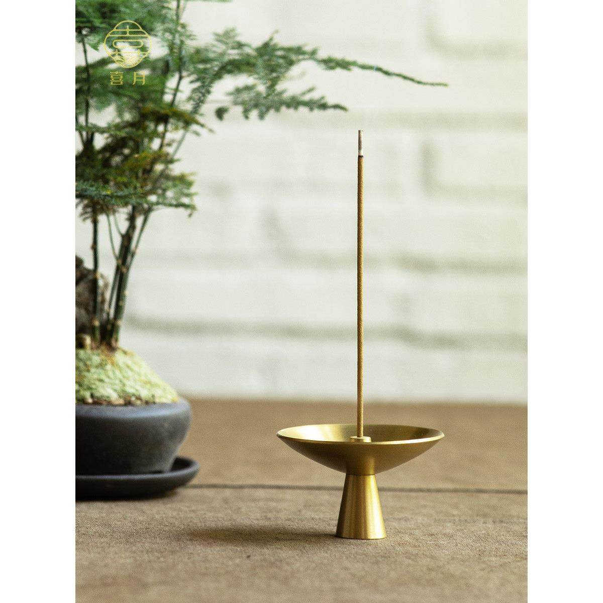 喜月香插纯黄铜创意日式香炉线香炉家用檀香炉小号迷你香托摆件,家居饰品,香托/香盘/香座/香插,淘宝优惠券,粉丝福利购,淘宝优惠卷