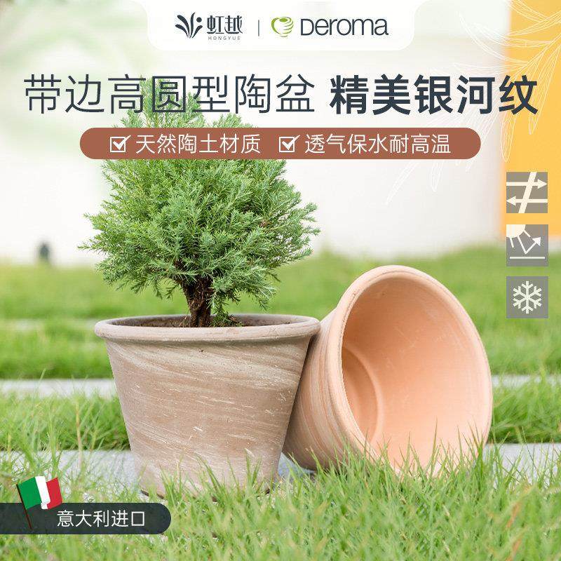虹越帝罗马月季花盆带边高圆型月季花盆绿植花卉种植盆透气吸水,鲜花速递/花卉仿真/绿植园艺,花盆,淘宝优惠券,粉丝福利购,淘宝优惠卷