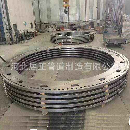 供应大口径法兰盘 碳钢Q235B不锈钢卷制锻造压力容器法兰现货外径