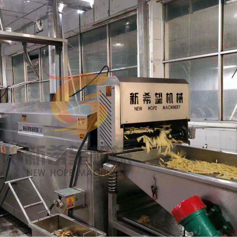 薯条油炸机红薯条全自动油炸设备厂家薯条上浆油炸流水线