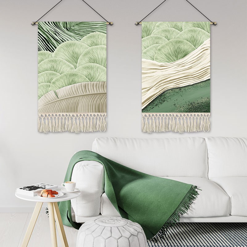 简约立体浮雕玄关挂画布艺入户装饰画餐厅客厅挂布卧室壁画定制画图片