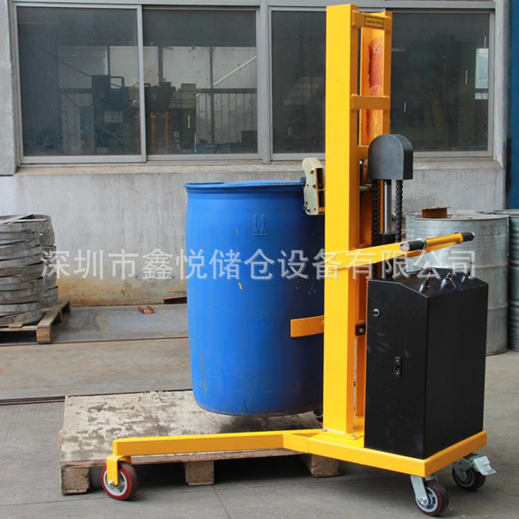 直角支腿半电动油桶堆高车DTF00鹰嘴搬运升高油桶车
