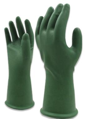 防毒手套绿色丁基橡胶FST04防滑耐酸碱防老化防化手套