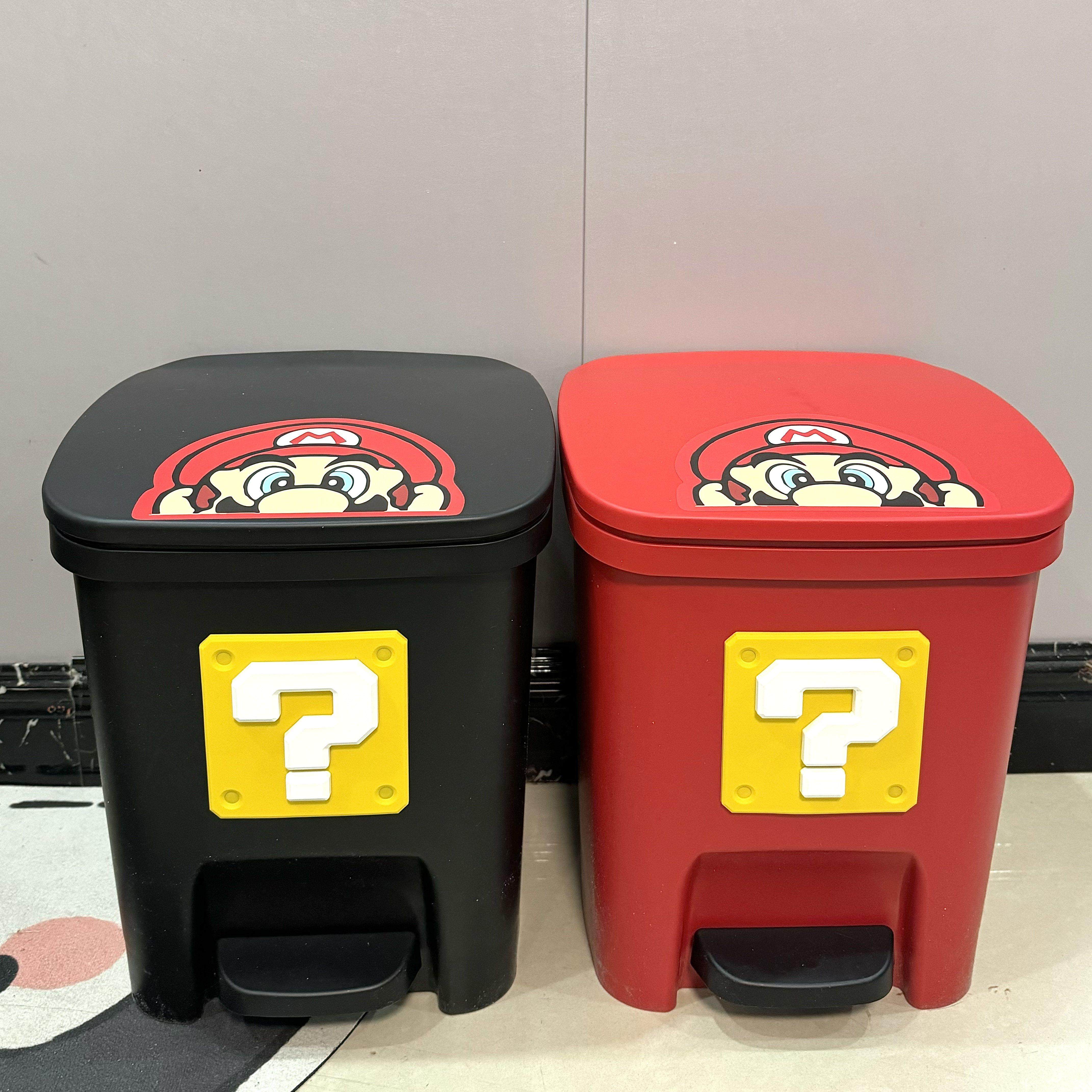 马里奥垃圾桶家用客厅脚踏脚踩带盖大号容量高颜值厨房卧室卫生间