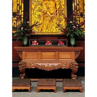 香樟木寺庙供桌道观神台案台彷古供台实木佛龛佛桌玄关香案元宝桌