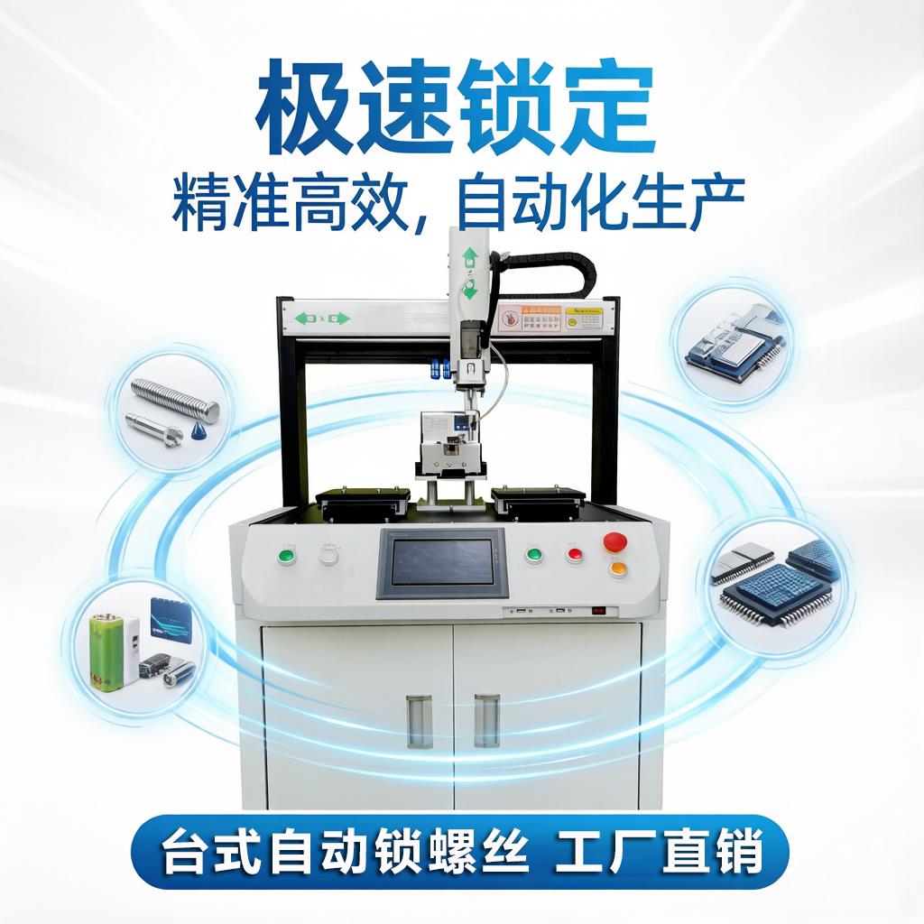 自动锁螺丝机桌面式双平台螺丝机全自动吹气吸附式拧打螺丝机器人图片