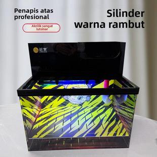 木纹亚克力发色缸窄桥蛋龟佛鳄龟虎纹巨头水龟黑白盒鱼缸龟缸定制