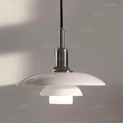 丹麦PH3/2餐厅吊灯北欧设计师高级玻璃纯铜飞碟灯中古卧室床头灯