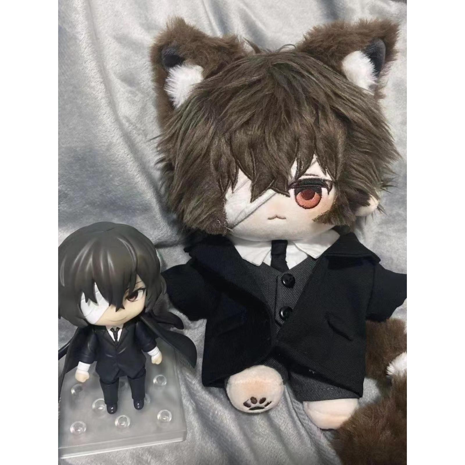 Bungou流浪狗大斋Osamu棉娃娃迷失猫动漫同外围二维廉价娃娃20cm