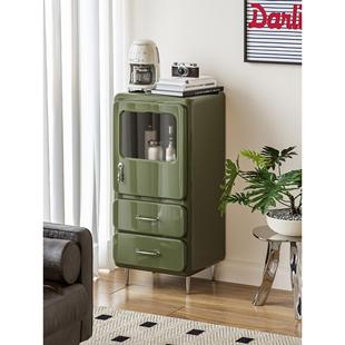 川田野日本覆古抽屉柜咖啡柜客厅家庭存储餐具柜卧室抽屉玻璃展示